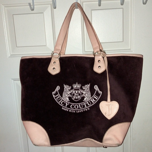 Juicy couture weekend velour purse tote in purple - Picture 2 of 8